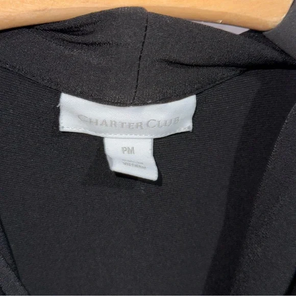 Black Charter Club Blouse - Petite Medium - Picture 2 of 3